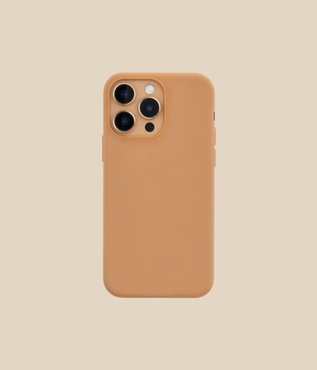 Matte tan silicone phone case
