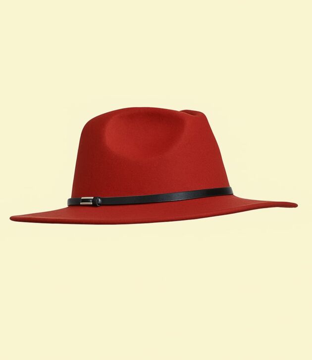 Tan wool fedora hat - Image 2