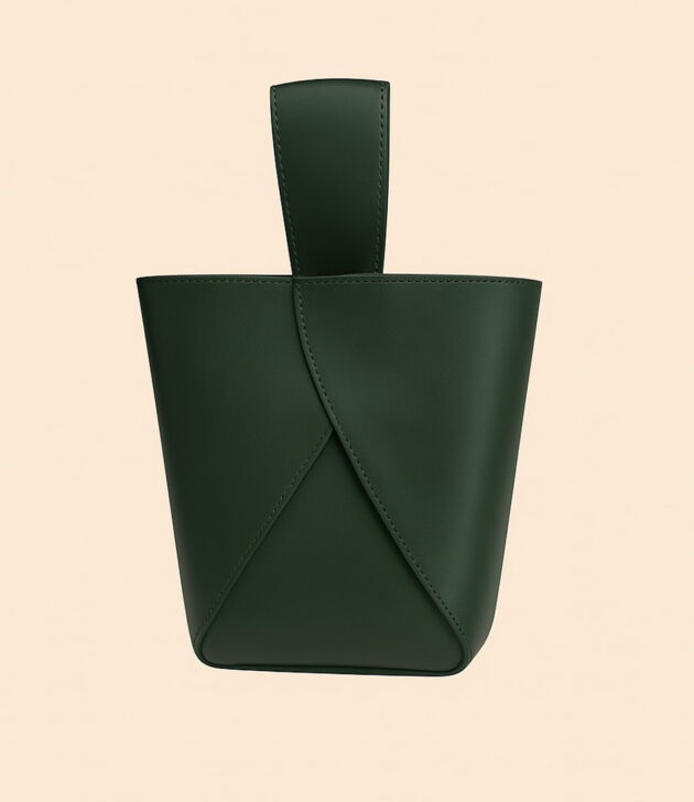Geometric leather tote bag - Image 2